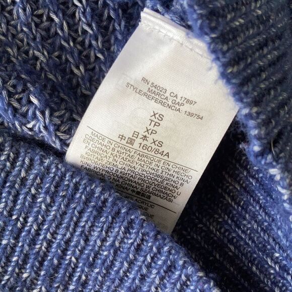 GAP Blue Oversized Chunky Knit Women's Soft Sweater Size XS Royal Blue EUC - Picture 5 of 7